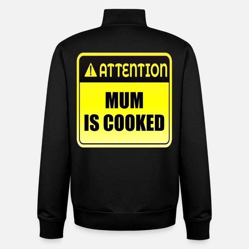 Mum Mood - Unisex Organic Zip Sweatshirt by Stanley/Stella - black