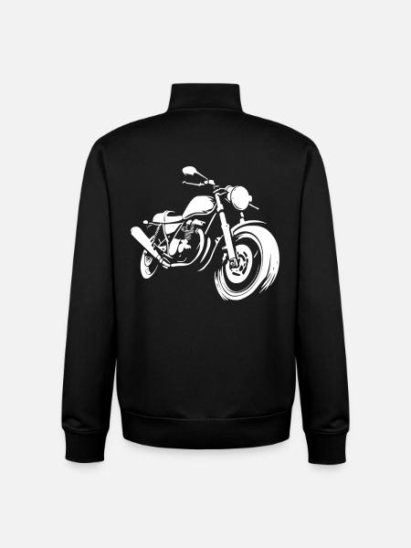 Motorcycle Motorcycle Rider - Unisex Organic Zip Sweatshirt by Stanley/Stella - black