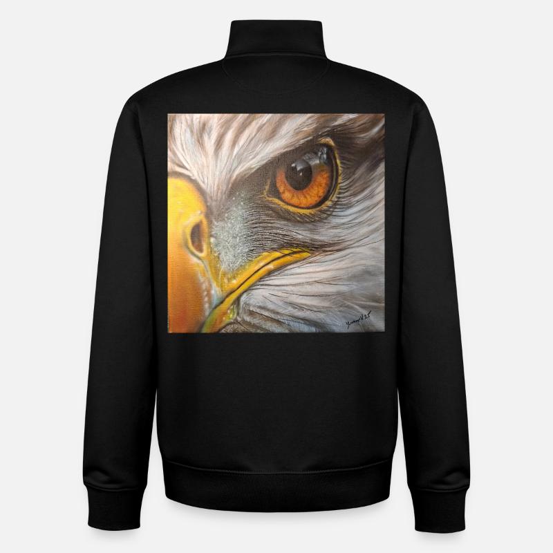 Adlerauge  - Unisex Organic Zip Sweatshirt von Stanley/Stella - Schwarz