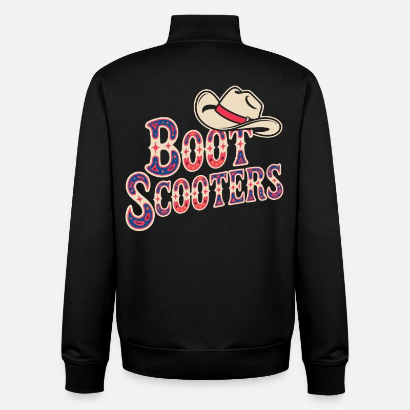 Boat Scooters Western Rodeo - Unisex Organic Zip Sweatshirt by Stanley/Stella - black