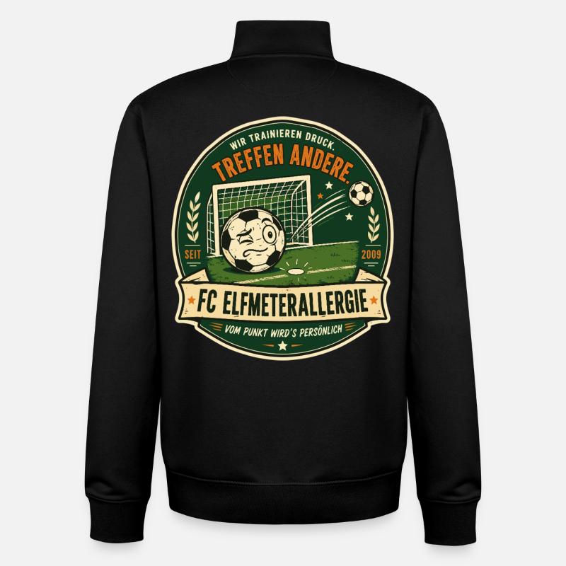 FC Elfmeterallergie - Unisex Organic Zip Sweatshirt von Stanley/Stella - Schwarz