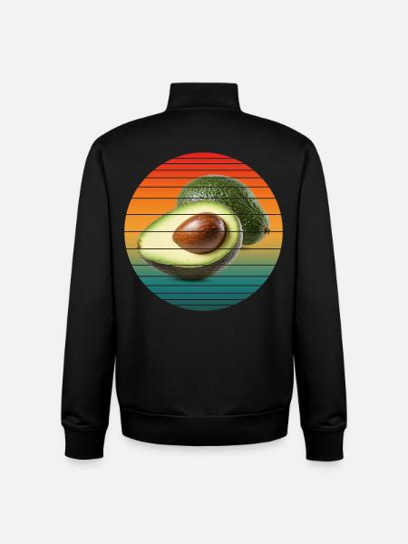 avocado fruit - Unisex Organic Zip Sweatshirt by Stanley/Stella - black