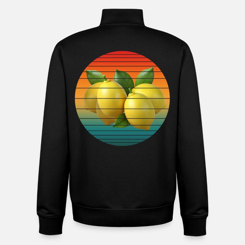 Zitronenfrucht - Unisex Organic Zip Sweatshirt von Stanley/Stella - Schwarz