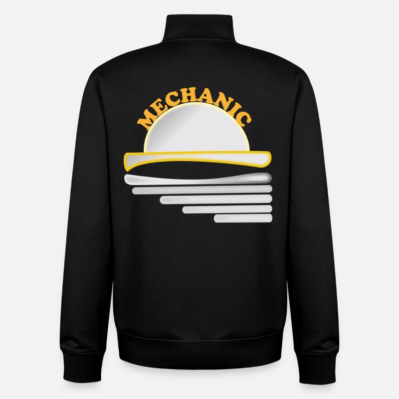 Mechanic Graphics - Unisex Organic Zip Sweatshirt by Stanley/Stella - black