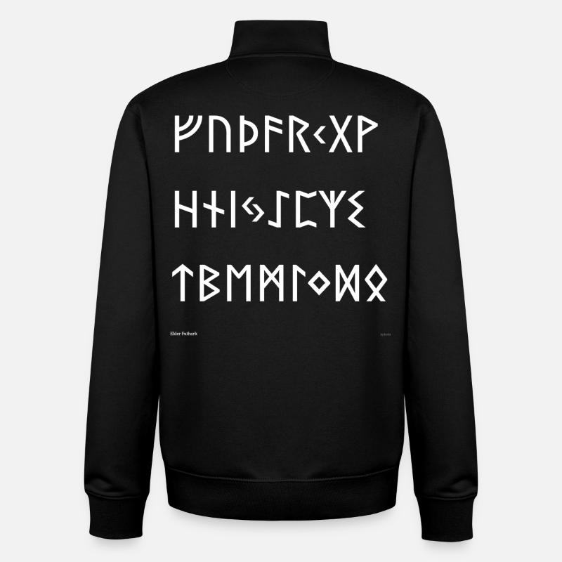 Elder Futhark (weiß) - Unisex Organic Zip Sweatshirt von Stanley/Stella - Schwarz