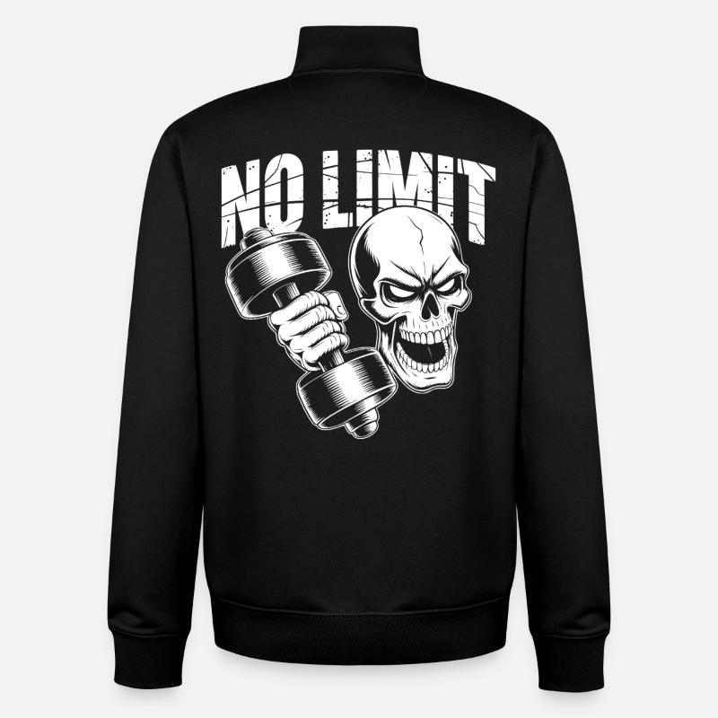 No Limit Gym - Unisex Organic Zip Sweatshirt von Stanley/Stella - Schwarz