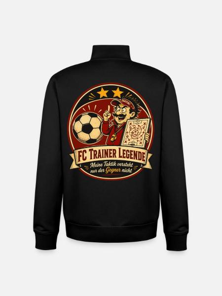 FC Trainer Legende - Unisex Organic Zip Sweatshirt von Stanley/Stella - Schwarz