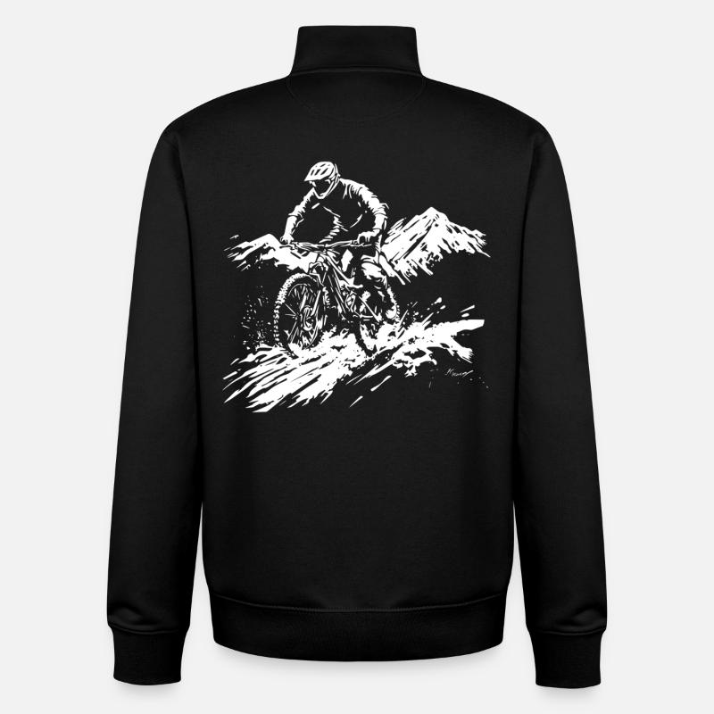 VTT - Sweat zippé unisexe en coton bio Stanley/Stella - noir