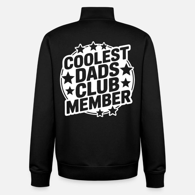Super Papa Club - Sweat zippé unisexe en coton bio Stanley/Stella - noir