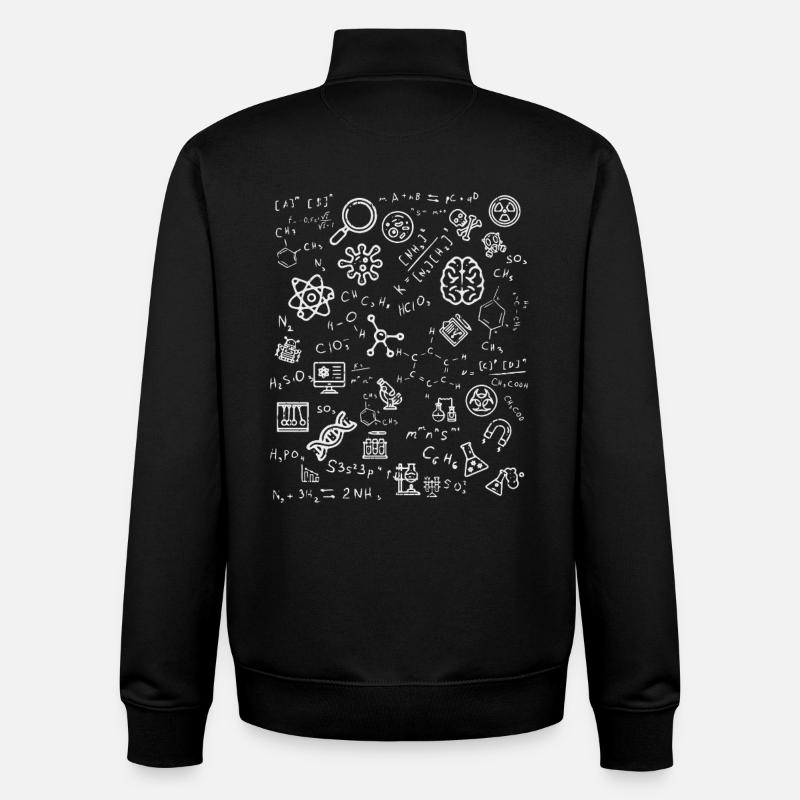 Sciences, Chimie, Physique, Biologie, Nerd - Sweat zippé unisexe en coton bio Stanley/Stella - noir