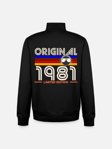 Original 1981 Retro Limited Edition - Unisex Organic Zip Sweatshirt by Stanley/Stella - black