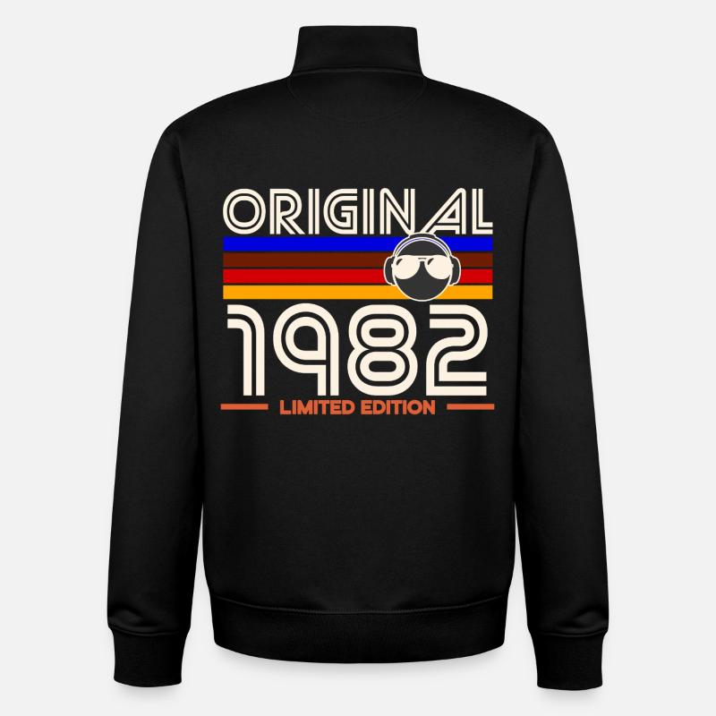 Original 1982 Édition Limitée - Sweat zippé unisexe en coton bio Stanley/Stella - noir