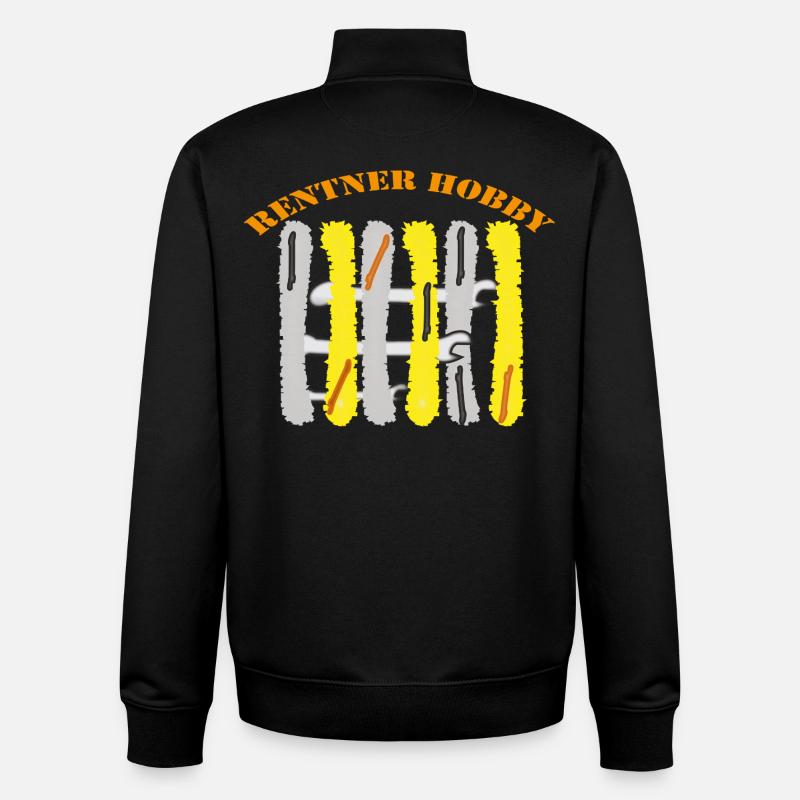 Rentner Hobby Werkzeug - Unisex Organic Zip Sweatshirt von Stanley/Stella - Schwarz