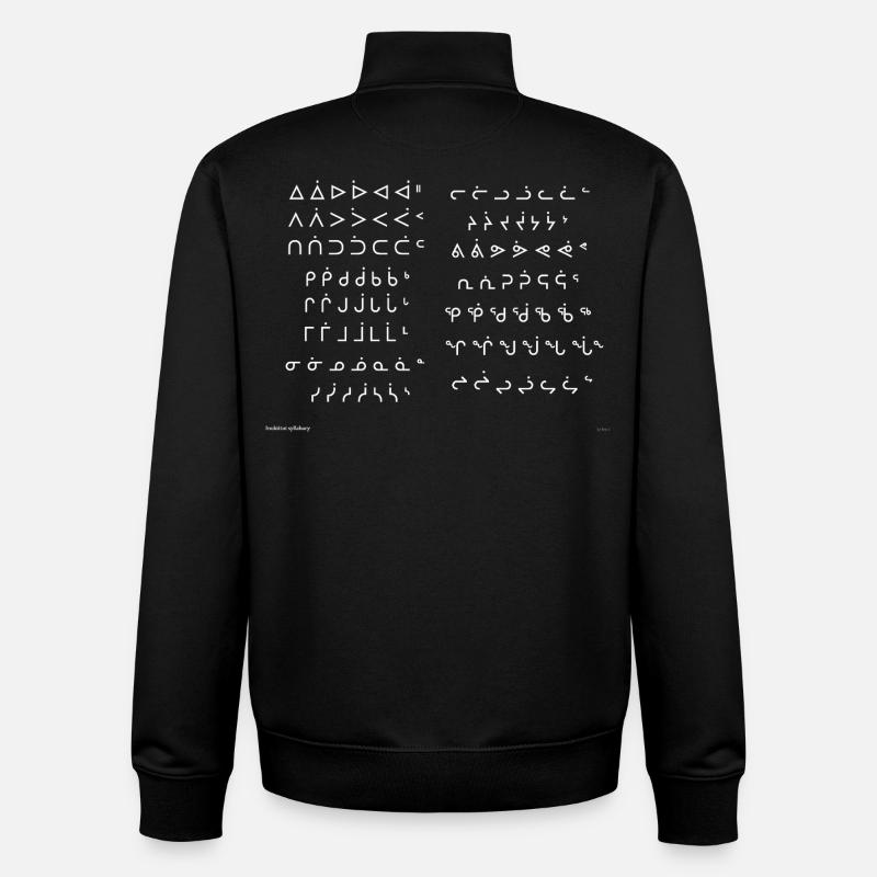 Inuktitut-Silben - Unisex Organic Zip Sweatshirt von Stanley/Stella - Schwarz