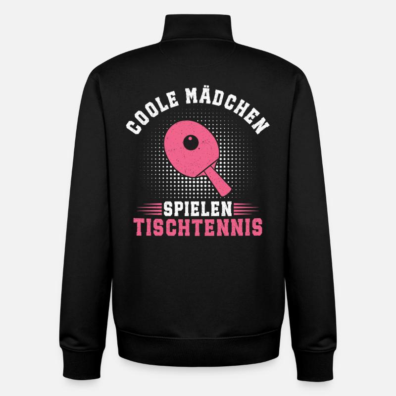 Coole Mädchen spielen Tischtennis  - Unisex Organic Zip Sweatshirt von Stanley/Stella - Schwarz