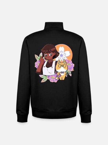 Fingerherzzeichen & Süßer Fuchs mit Prothesenhand - Unisex Organic Zip Sweatshirt von Stanley/Stella - Schwarz