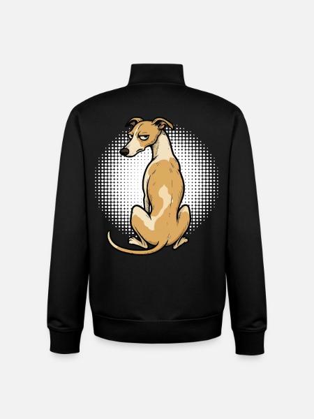 Whippet Greyhound Whippets Greyhound Owner - Unisex Organic Zip Sweatshirt by Stanley/Stella - black