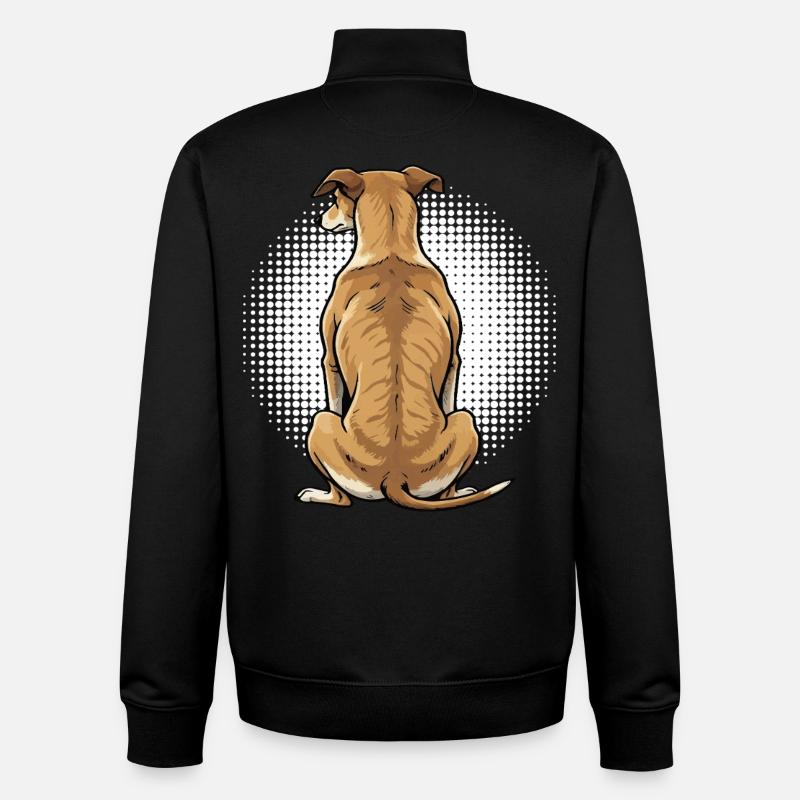 Whippet Greyhound Whippets Greyhound Owner - Unisex Organic Zip Sweatshirt by Stanley/Stella - black