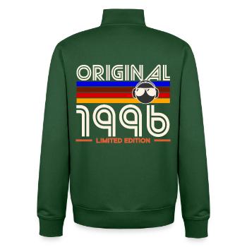 Original 1996 Edition limitée - Sweat zippé unisexe en coton bio Stanley/Stella - vert bouteille - Dos - AI Model Male 185 dark (185cm)