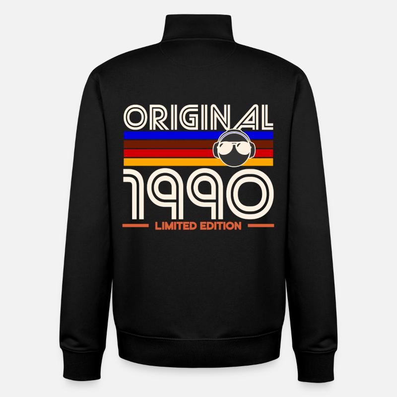 Original 1990 Edition Limitee - Sweat zippé unisexe en coton bio Stanley/Stella - noir