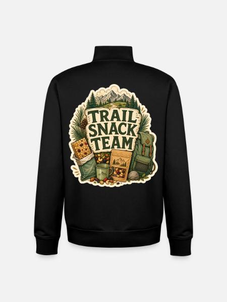 TRAIL SNACK TEAM Snacks - Unisex Organic Zip Sweatshirt by Stanley/Stella - black