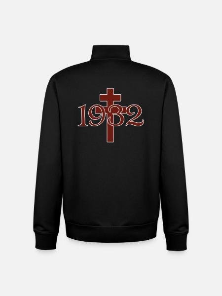 Cross of Lorraine 1932 - Unisex Organic Zip Sweatshirt by Stanley/Stella - black