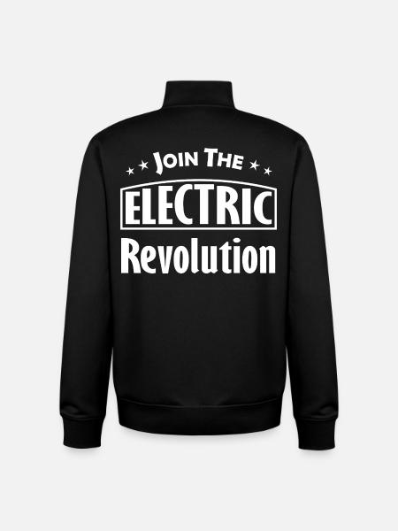 Logo de la Révolution électrique - Sweat zippé unisexe en coton bio Stanley/Stella - noir