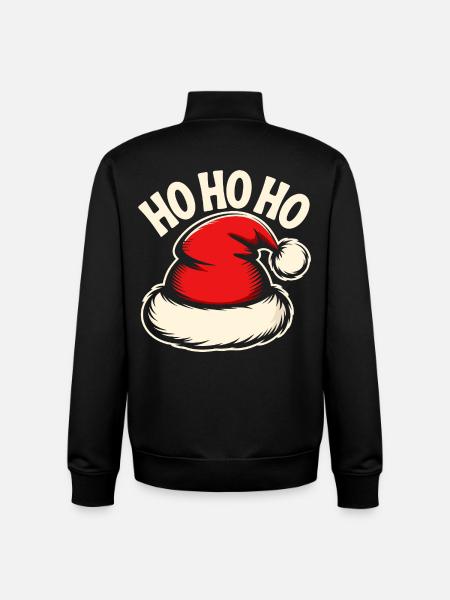 Ho Ho Ho Santa Hat - Unisex Organic Zip Sweatshirt by Stanley/Stella - black