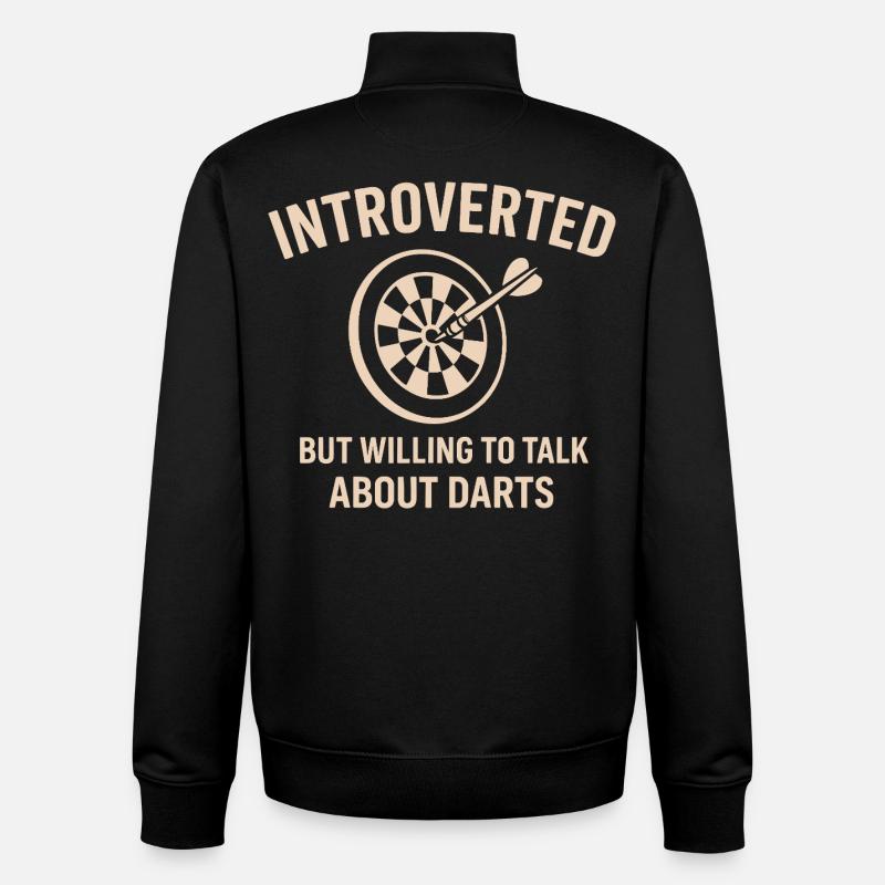 Fléchettes Introverti Dit Chemise - Sweat zippé unisexe en coton bio Stanley/Stella - noir