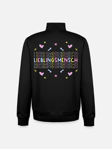 Lieblingsmensch - Herzensmensch - Unisex Organic Zip Sweatshirt von Stanley/Stella - Schwarz