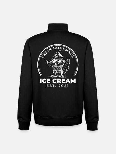 Fresh Homemade Eiscreme Surfer Style - Unisex Organic Zip Sweatshirt by Stanley/Stella - black