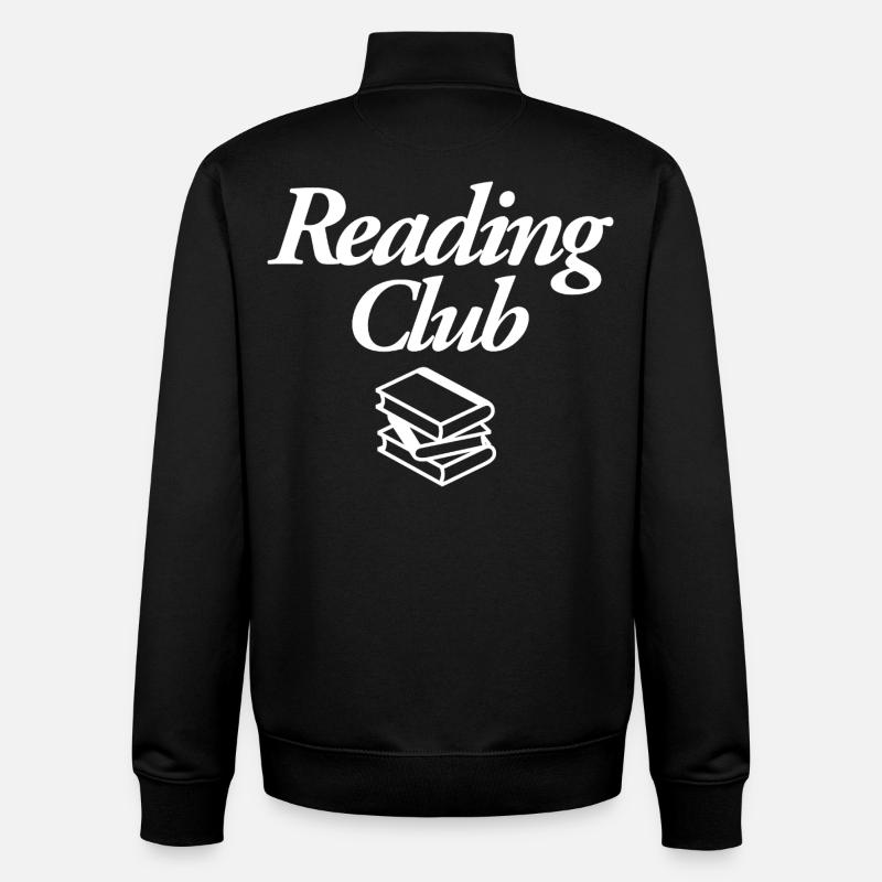 Reading Club - Unisex Organic Zip Sweatshirt von Stanley/Stella - Schwarz
