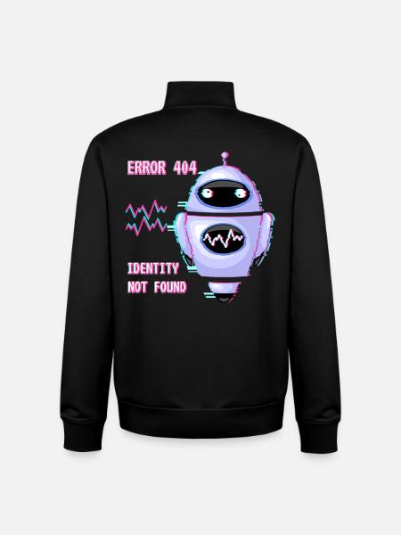 ERROR 404: Identity Not Found - Unisex Organic Zip Sweatshirt by Stanley/Stella - black
