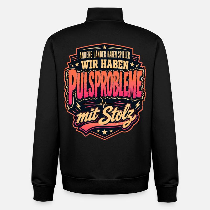 Pulsprobleme mit Stolz - Unisex Organic Zip Sweatshirt von Stanley/Stella - Schwarz