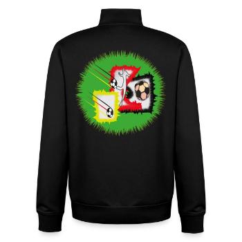 Kinetische Fußball-Explosion - Unisex Organic Zip Sweatshirt von Stanley/Stella - Schwarz - Hinten - AI Model Male 185 light (185cm)