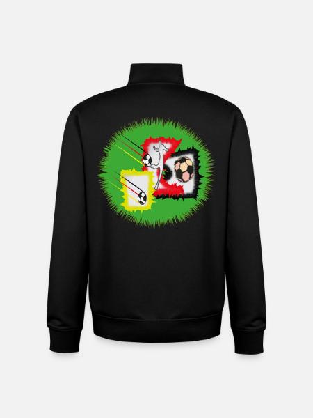 Kinetische Fußball-Explosion - Unisex Organic Zip Sweatshirt von Stanley/Stella - Schwarz