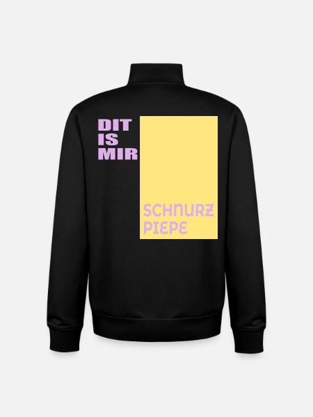 Berlinerisch n’a pas d’importance, Berlin - Sweat zippé unisexe en coton bio Stanley/Stella - noir