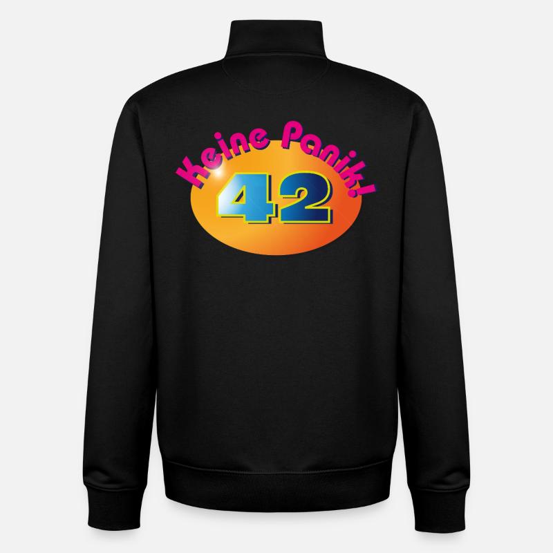 Ne paniquez pas ! 42 - Sweat zippé unisexe en coton bio Stanley/Stella - noir
