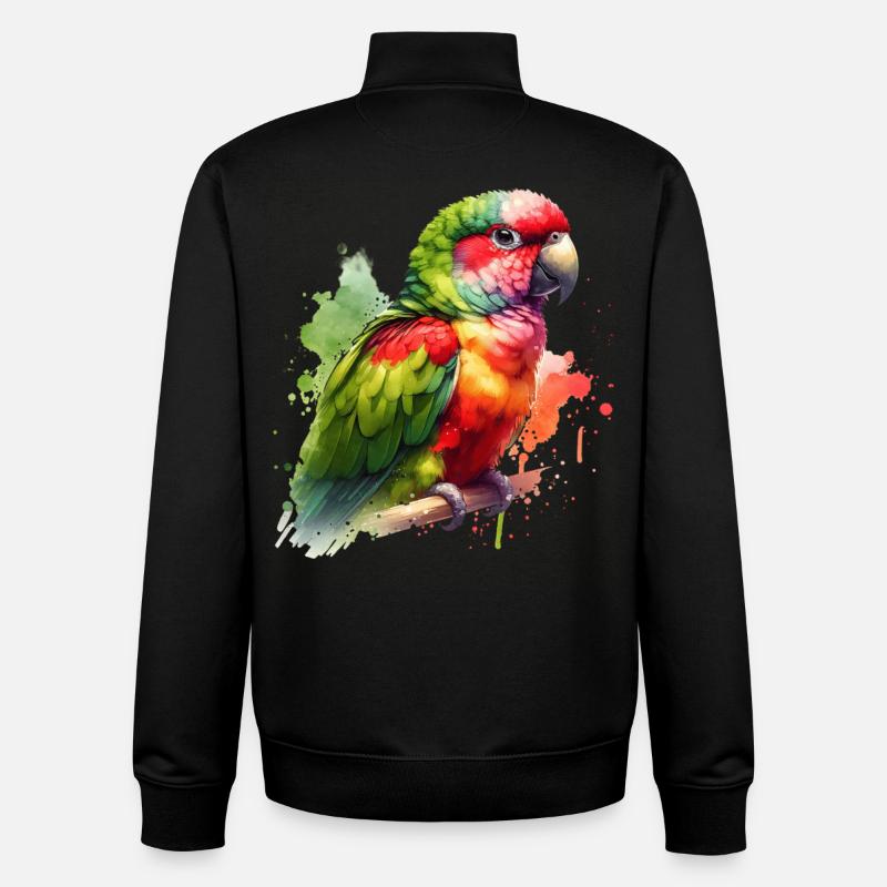 Alexandrasittich Geschenk - Unisex Organic Zip Sweatshirt von Stanley/Stella - Schwarz