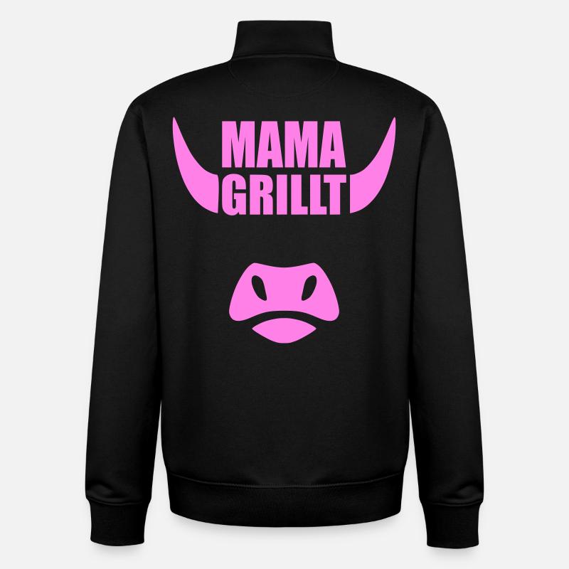 MAMA GRILLT BBQ - Unisex Organic Zip Sweatshirt von Stanley/Stella - Schwarz