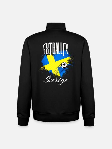 Fussball Fan Schweden - Unisex Organic Zip Sweatshirt von Stanley/Stella - Schwarz