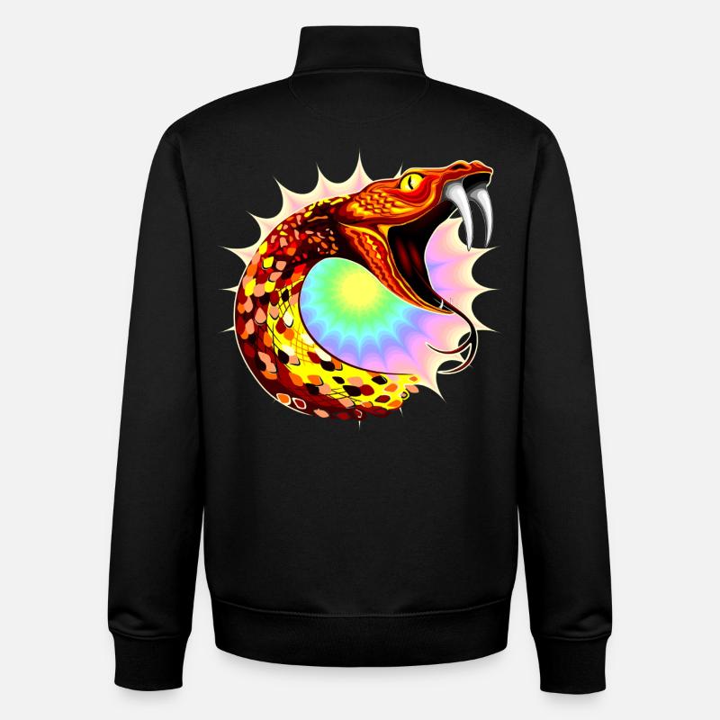 Cosmic Serpent - Unisex Organic Zip Sweatshirt by Stanley/Stella - black