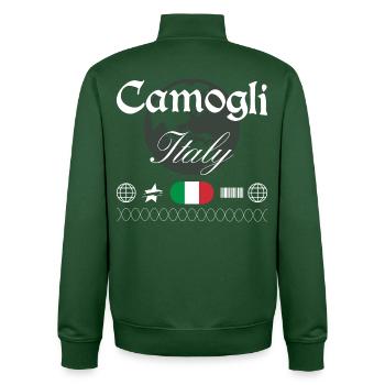 Camogli Italien Streetwear Reise Souvenir - Unisex Organic Zip Sweatshirt von Stanley/Stella - Flaschengrün - Hinten - AI Model Male 185 dark (185cm)