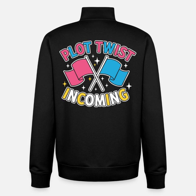 Geschlechter-Enthüllung Plot-Twist – Team Pink Team - Unisex Organic Zip Sweatshirt von Stanley/Stella - Schwarz