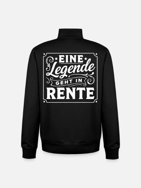 A legend retires - Unisex Organic Zip Sweatshirt by Stanley/Stella - black