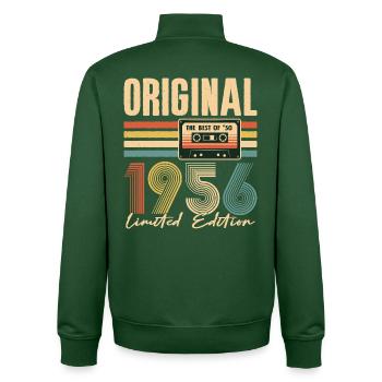 70. Geburtstag, 70 Jahre - Unisex Organic Zip Sweatshirt von Stanley/Stella - Flaschengrün - Hinten - AI Model Male 185 dark (185cm)