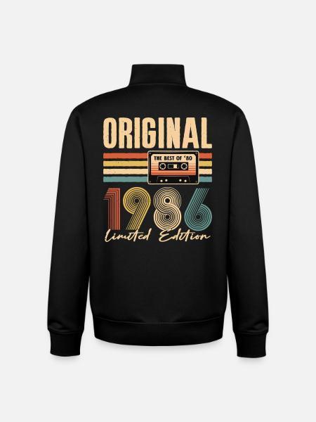 40th birthday, 40 years - Unisex Organic Zip Sweatshirt by Stanley/Stella - black