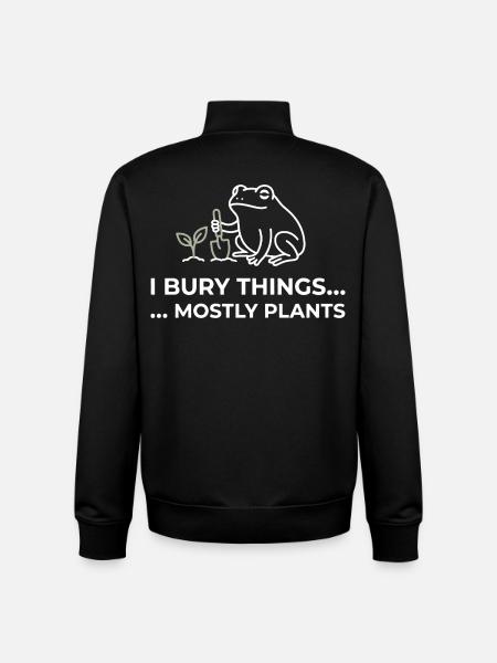 Frosch-Garten-Humor-Pflanzenfrosch - Unisex Organic Zip Sweatshirt von Stanley/Stella - Schwarz