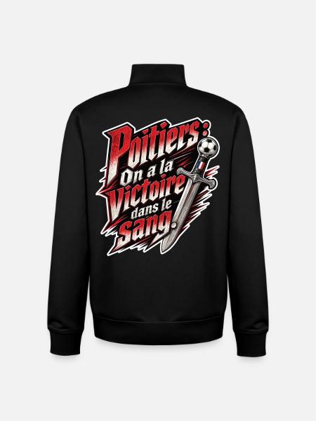 Poitiers Victoire Sang - Unisex Organic Zip Sweatshirt von Stanley/Stella - Schwarz
