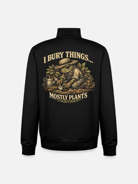 Froschgarten Humor Gärtnerpflanze - Unisex Organic Zip Sweatshirt von Stanley/Stella - Schwarz